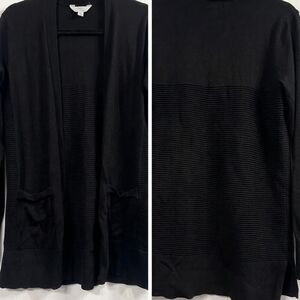 Time-and-tru Women's Black Cardigan